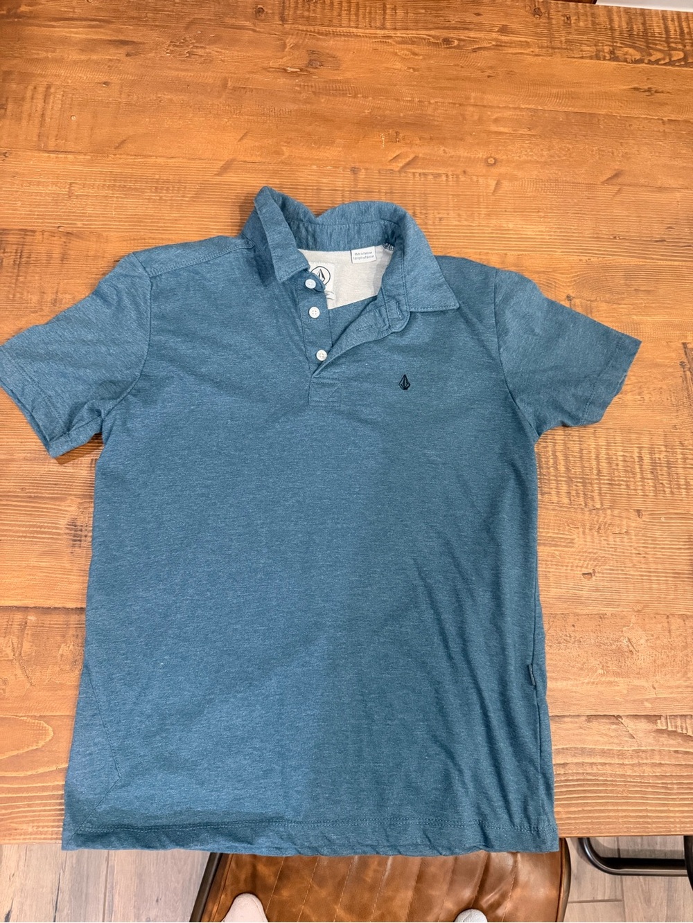 Volcom Men's Teal Short Sleeve Polo